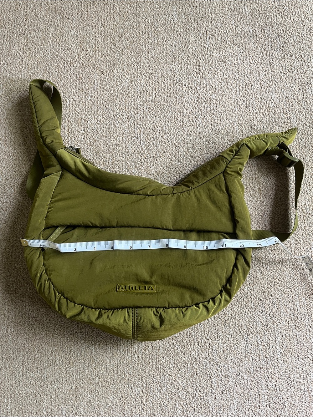 Athleta Olive All About Medium Crossbody Hobo Bag
